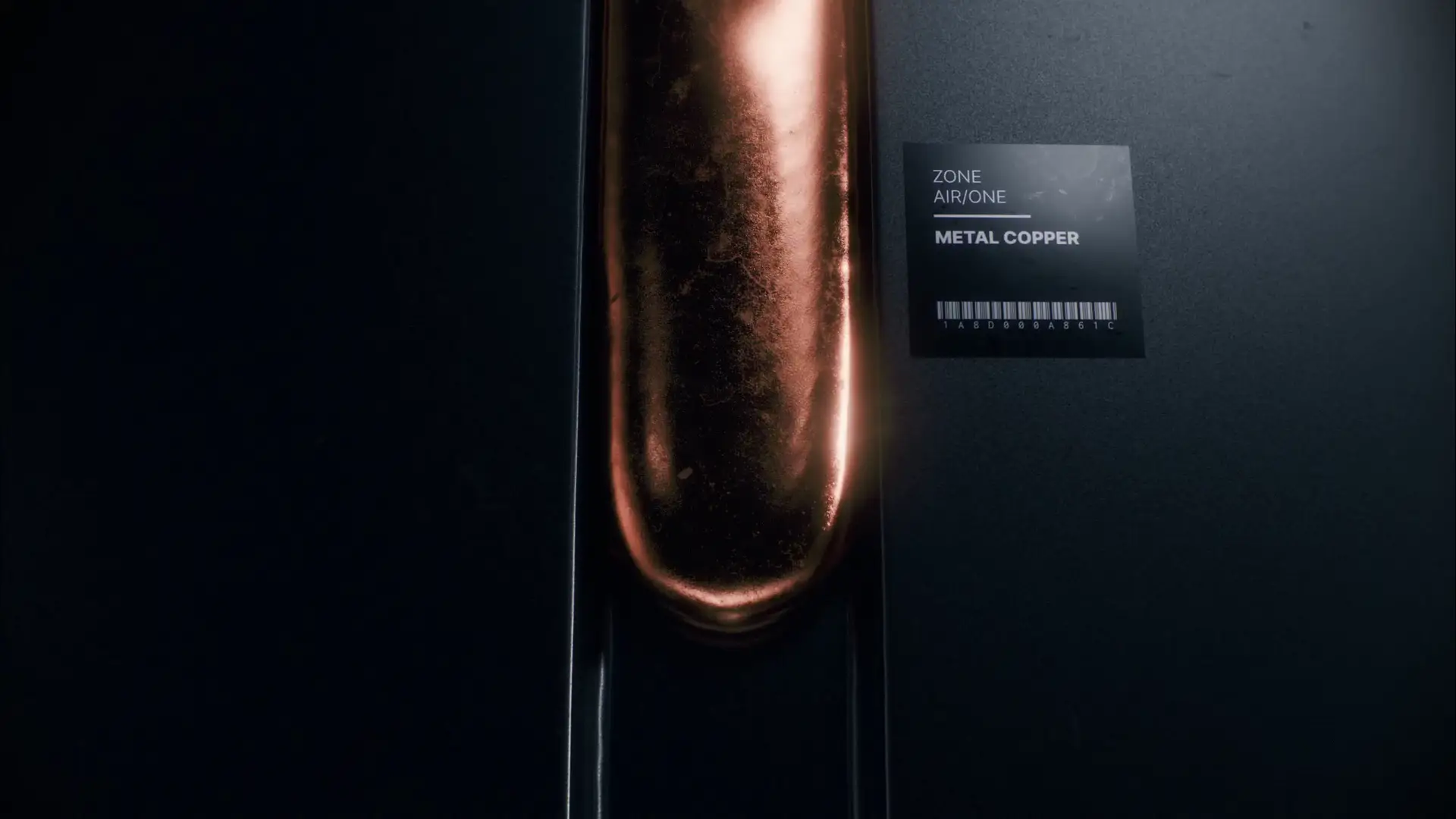 3D render of ZONE Air/One floorball blade in Metal Copper during animated product reveal